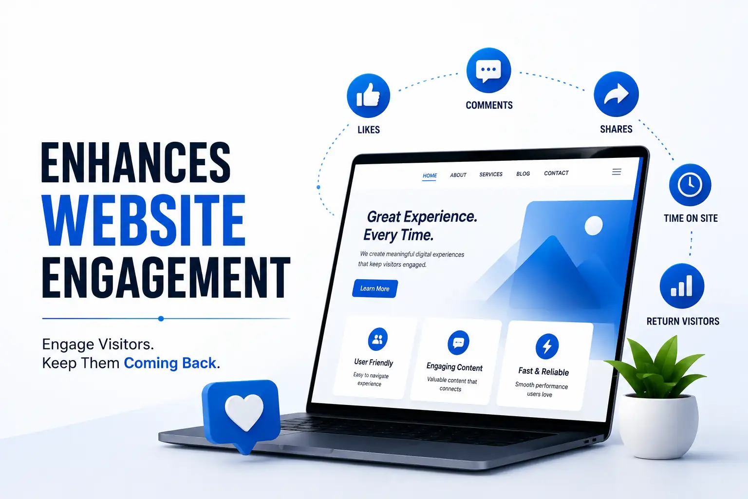 Enhances website engagement