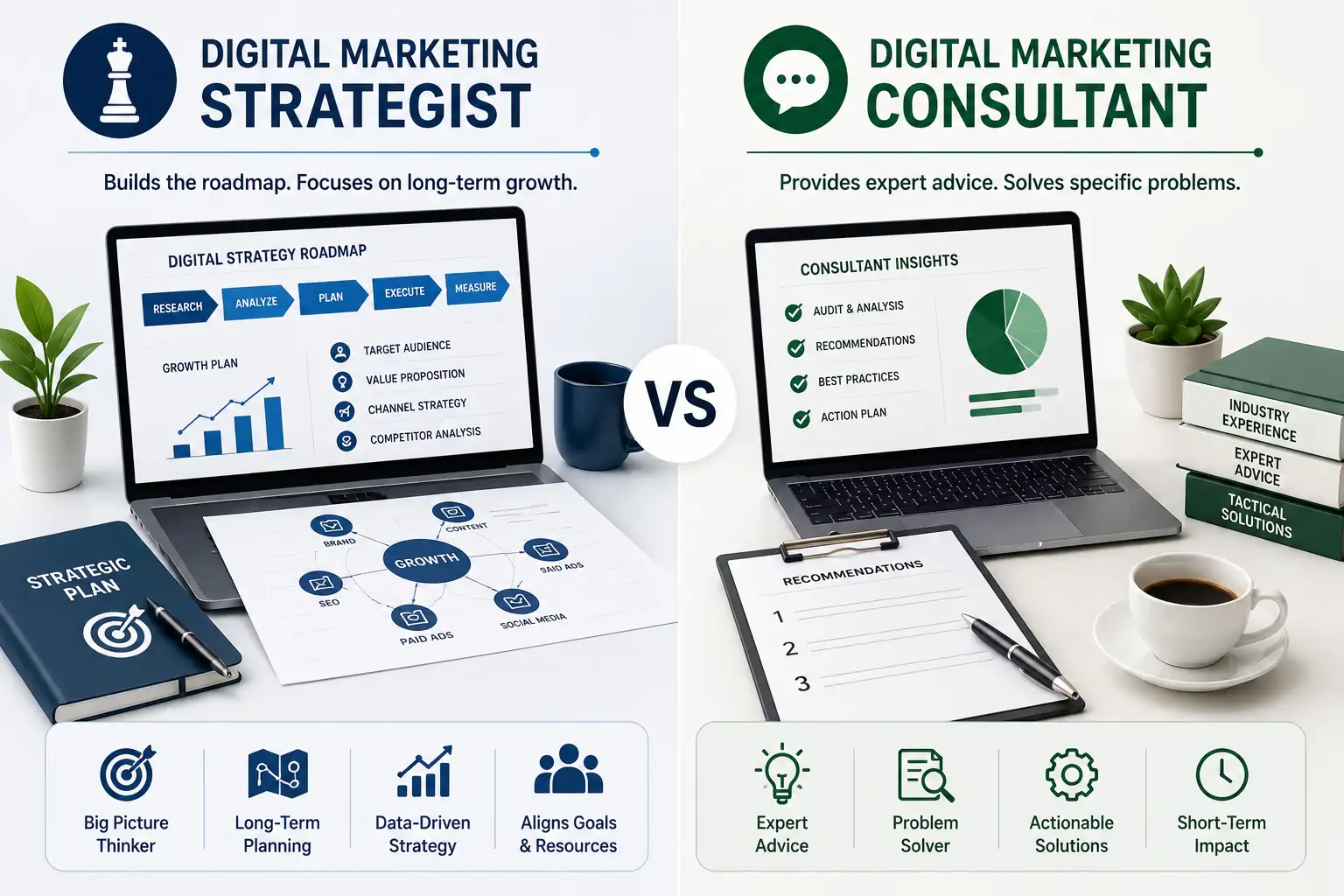 digital marketing strategist vs digital marketing consultant